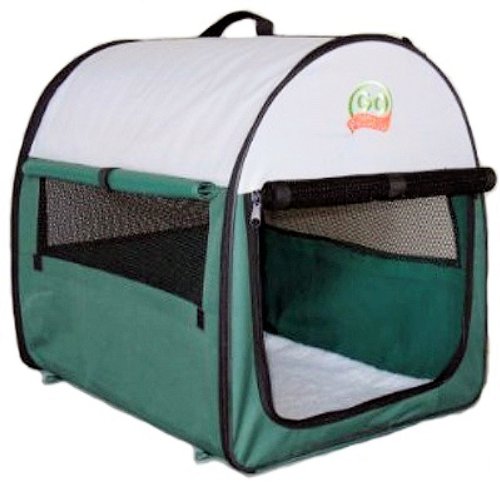 0726088070284 - GO PET CLUB SOFT CRATE FOR PETS, 24-INCH, GREEN