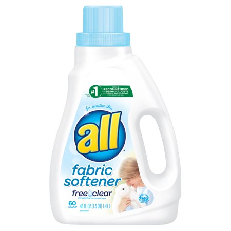 0072613460212 - ALL FABRIC SOFTENER LIQUID, FREE CLEAR, 48 OUNCE