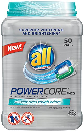 0072613463152 - ALL POWERCORE SUPER CONCENTRATED LAUNDRY DETERGENT PACS PLUS REMOVES TOUGH ODORS