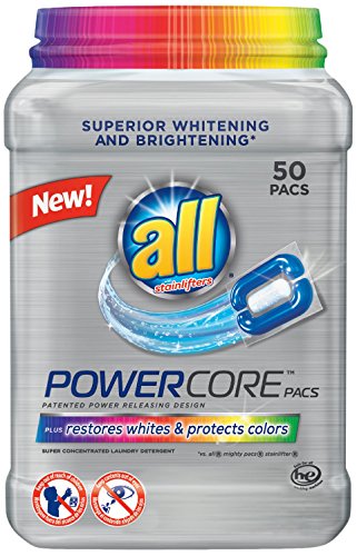 0072613463183 - ALL POWERCORE SUPER CONCENTRATED LAUNDRY DETERGENT PACS PLUS RESTORES WHITES AND