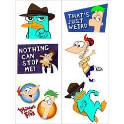 0726528278935 - PHINEAS AND FERB PARTY FAVORS - TEMPORARY TATTOOS