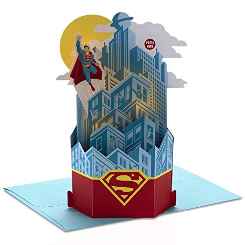 0726528407311 - HALLMARK PAPER WONDER SUPERMAN POP UP BIRTHDAY CARD WITH MUSIC (PLAYS SUPERMAN THEME)