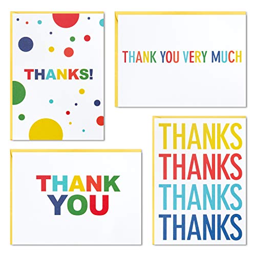0726528414623 - HALLMARK THANK YOU CARDS ASSORTMENT, PRIMARY COLORS (48 THANK YOU NOTES FOR KIDS AND ADULTS)