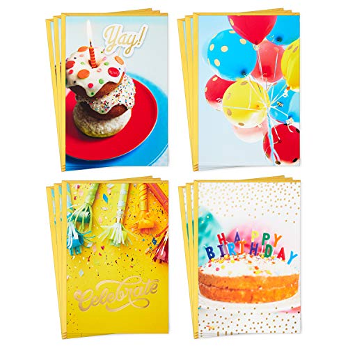0726528419673 - HALLMARK BIRTHDAY CARDS ASSORTMENT, CLASSIC CELEBRATE (12 CARDS WITH ENVELOPES)