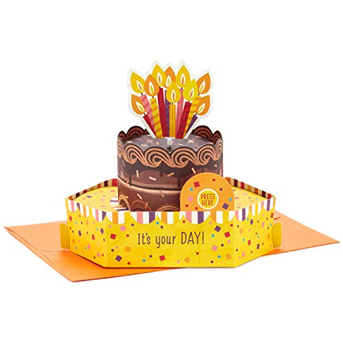 0726528428934 - HALLMARK PAPER WONDER BIRTHDAY POP UP CARD WITH SOUND AND MOTION (BIRTHDAY CAKE)