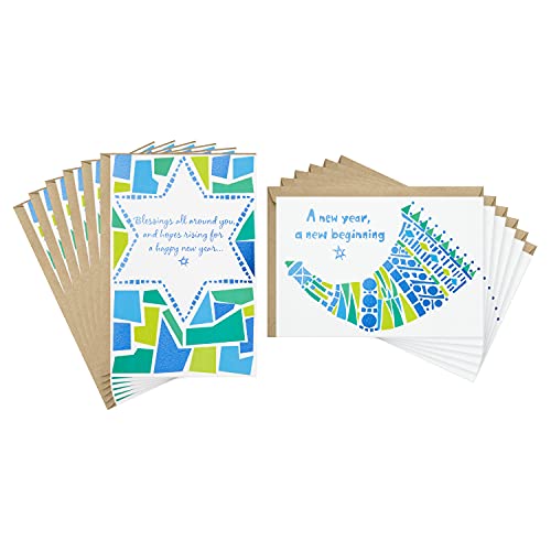 0726528441643 - HALLMARK TREE OF LIFE ROSH HASHANAH CARD ASSORTMENT, BLESSINGS (6 CARDS WITH ENVELOPES)