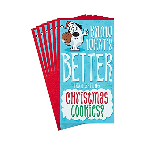 0726528444378 - HALLMARK PACK OF CHRISTMAS MONEY OR GIFT CARD HOLDERS FOR KIDS, CHRISTMAS DOUGH (6 HOLIDAY CARDS WITH ENVELOPES)