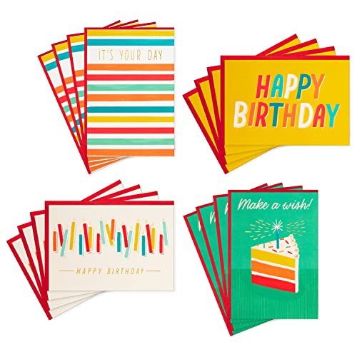 0726528447188 - HALLMARK BIRTHDAY CARDS ASSORTMENT, 16 CARDS WITH ENVELOPES (MAKE A WISH)