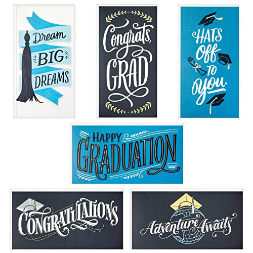 0726528452588 - HALLMARK GRADUATION MONEY HOLDERS OR GIFT CARD HOLDERS ASSORTMENT WITH ENVELOPES, HATS OFF (36 CARDS AND ENVELOPES)