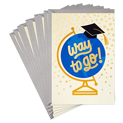 0726528457231 - HALLMARK PACK OF 10 GRADUATION CARDS WITH ENVELOPES (WAY TO GO)