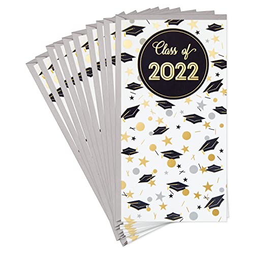 0726528457279 - HALLMARK PACK OF 10 GRADUATION MONEY HOLDERS OR GIFT CARD HOLDERS WITH ENVELOPES (CLASS OF 2022, CELEBRATE)