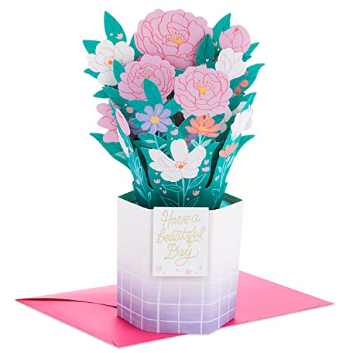 0726528482721 - HALLMARK PAPER WONDER MOTHERS DAY CARD, ALL OCCASION POP UP CARD (PASTEL BOUQUET)