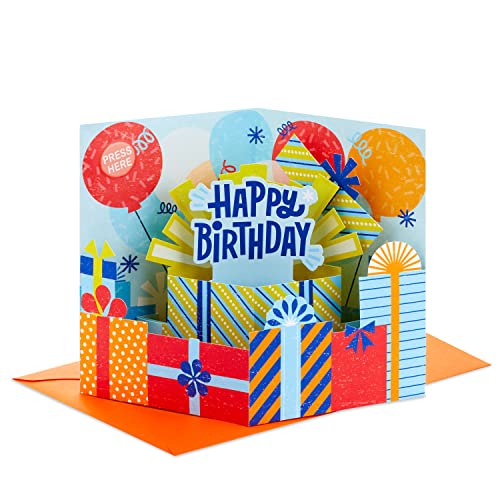 0726528482738 - HALLMARK PAPER WONDER MUSICAL POP UP BIRTHDAY CARD (BIRTHDAY PRESENTS, PLAYS HAPPY BIRTHDAY)