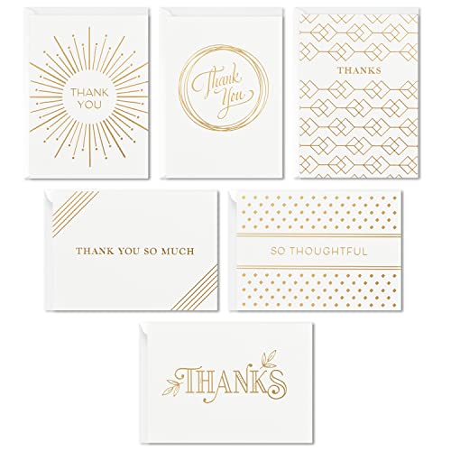 0726528485746 - HALLMARK THANK YOU CARDS ASSORTMENT, GOLD FOIL (120 THANK YOU NOTES WITH ENVELOPES FOR WEDDING, BRIDAL SHOWER, BABY SHOWER, BUSINESS, GRADUATION)