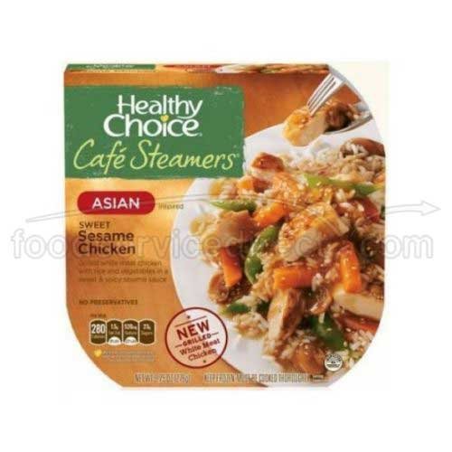 0072655001046 - HEALTHY CHOICE CAFE STEAMERS SWEET SESAME CHICKEN, 9.75 OUNCE -- 8 PER CASE.