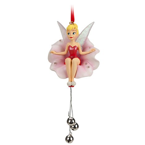 0726670133632 - DISNEY STORE LIMITED EDITION TINKERBELL ON FLOWER ORNAMENT - RED