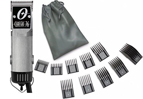 0726670964724 - NEW OSTER CLASSIC 76 BRUSHED ALUMINUM COLOR LIMITED EDITION HAIR CLIPPER+10 PC COMB SET