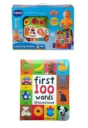 0726682510063 - VTECH SIT-TO-STAND FINE MOTOR SKILLS TOYS - STAND LEARNING WALKER + FIRST 100 WORDS BOARD BOOK