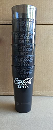 0726682782866 - NEW COKE COCA COLA ZERO RESTAURANT BLACK PLASTIC TUMBLERS CUPS 24OZ CARLISLE