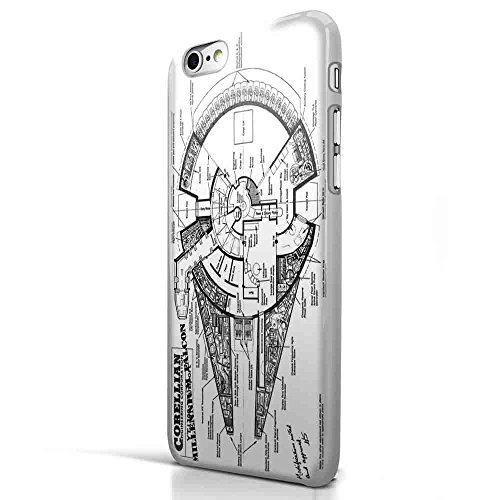 0072671296501 - STAR WARS CORELLIAN MILLENNIUM FALCON SCHEMATIC FOR IPHONE AND SAMSUNG GALAXY CASE (IPHONE 6 PLUS/6S PLUS WHITE)