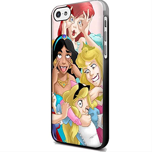 0072671313871 - GOOFY DISNEY PRINCESSES MAKING FUNNY FACES FOR IPHONE 5/5S BLACK CASE
