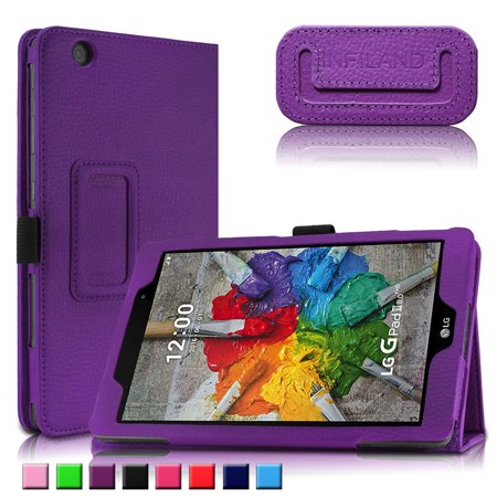 0726714927005 - INFILAND LG G PAD X 8.0 / G PAD III 8.0 CASE, FOLIO PREMIUM PU LEATHER STAND COVER FOR 8-INCH LG G PAD X 8.0 TABLET (T-MOBILE V521WG) / G PAD III 8.0 V525 2016 RELEASED, PURPLE