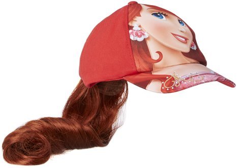7269220041146 - DISNEY THE LITTLE MERMAID ARIEL BABY GIRLS BASEBALL HAT WITH REAL PONY TAIL