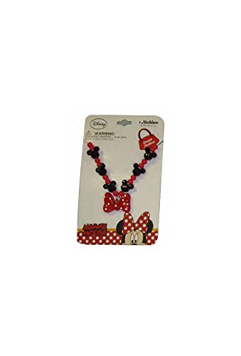 7269220041719 - DISNEY MICKEY AND MINNIE MOUSE BEAD AND BOW BABY GIRLS DRESSUP NECKLACE JEWELRY
