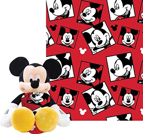 7269220055150 - DISNEY MICKEY MOUSE PLUSH TOY AND THROW BLANKET- RED