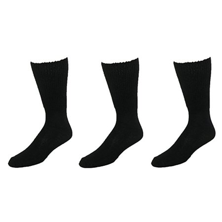 0727235149341 - EXTRA WIDE SOCK CO TUBE SOCKS BLACK FIT SHOES 9-15 UP TO 6E 3-PAIRS