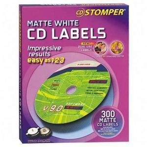 0072782298128 - AVERY 98122 LABELS FOR USE WITH CD STOMPER CD/DVD LABELING SYSTEM, WHITE MATTE, 300/PACK
