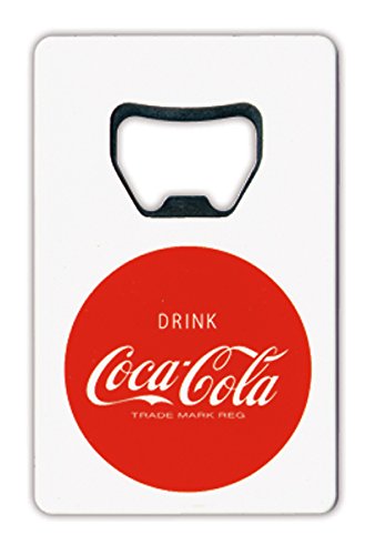 0727875113030 - TABLECRAFT COCA-COLA CC350M CREDIT CARD MAGNET BOTTLE OPENER PLASTIC STAINLESS STEEL, 3.25-INCH, WHITE