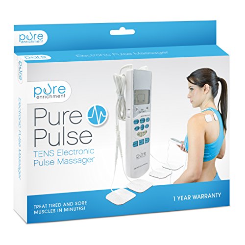 0728028308822 - PUREPULSE ELECTRONIC PULSE MASSAGER - PORTABLE, HANDHELD TENS UNIT MUSCLE STIMULATOR FOR PAIN MANAGEMENT - TREATS TIRED AND SORE MUSCLES IN YOUR SHOULDERS, NECK, BACK, WAIST, LEGS, AND MORE