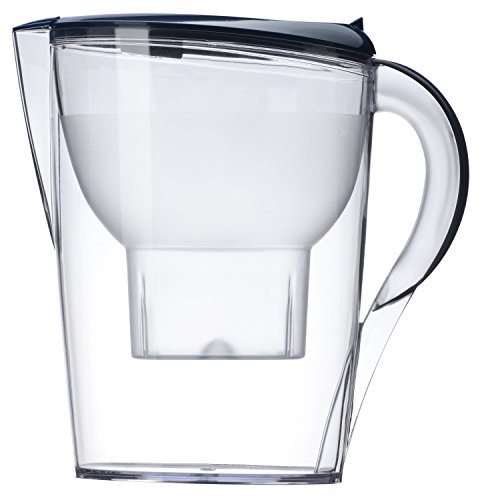0728044490327 - ALKALINE WATER PITCHER - BEST FOR INSTANTLY FILTERED, CLEAN WATER - 3.5 LITER - 5 STAGE FILTRATION SYSTEM PURIFIES & INCREASES PH LEVELS - FREE FILTER INCLUDED - (BLUE)