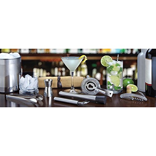 0728295197679 - SHARPER IMAGE 8-PIECE BARTENDER'S VINTAGE MIXOLOGY SET, MADE WITH METAL, PLASTIC, STAINLESS STEEL