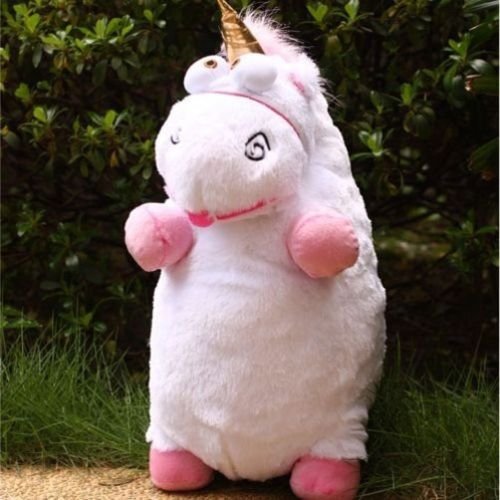 0728295482676 - 16 INCH NEW DESPICABLE ME FLUFFY UNICORN WHITE SOFT PLUSH DOLL FLUFFY TOY GIFT
