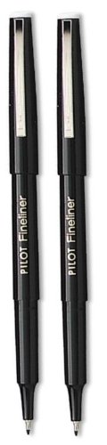 0072838110022 - PILOT PEN CORPORATION OF AMERICA : FINELINER MARKER, AIRTIGHT CAP, FINE POINT, BLACK INK -:- SOLD AS 2 PACKS OF - 1 - / - TOTAL OF 2 EACH