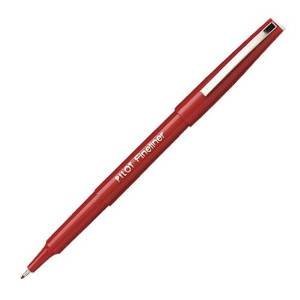 0072838110152 - PILOT PEN CORPORATION OF AMERICA : FINELINER MARKER, AIRTIGHT CAP, FINE POINT, RED INK -:- SOLD AS 2 PACKS OF - 1 - / - TOTAL OF 2 EACH