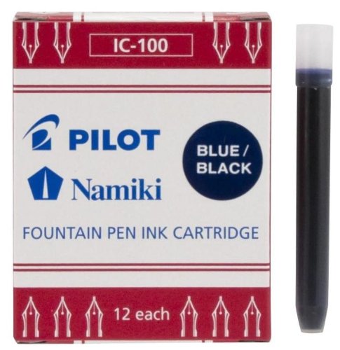 0072838691026 - PILOT NAMIKI IC100 FOUNTAIN PEN INK CARTRIDGE, BLUE/BLACK, 12 CARTRIDGES PER PACK (PACK OS 2)
