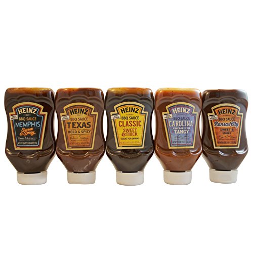 0728461182966 - HEINZ BBQ SAUCE STANDARD SIZE GOURMET 100% NATURAL BARBECUE SAUCE (VARIETY 5 PACK)