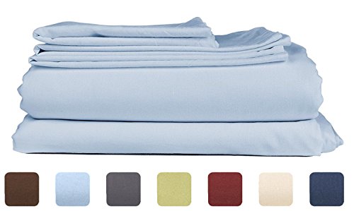 0728584349307 - QUEEN SIZE SHEET SET - 6 PIECE SET - HOTEL LUXURY BED SHEETS - EXTRA SOFT - DEEP POCKETS - EASY FIT - BREATHABLE & COOLING SHEETS - COMFY - LIGHT BLUE BED SHEETS - BABY BLUE - QUEENS SHEETS - 6 PC