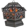 0728649754251 - UNIFLAME 24 IN. HEXAGON WOOD BURNING FIRE PIT