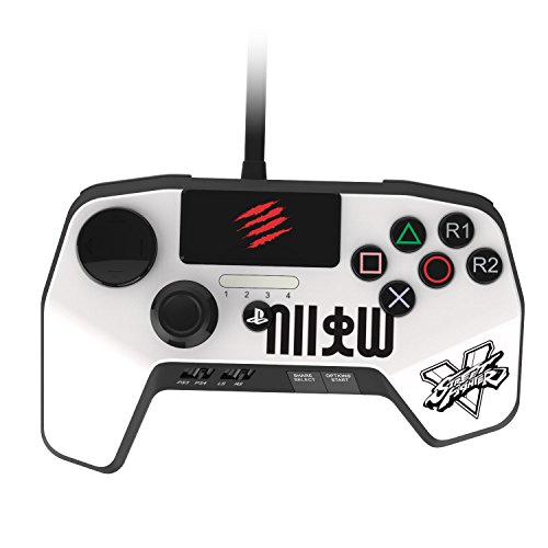 0728658048747 - MAD CATZ STREET FIGHTER V FIGHTPAD PRO FOR PLAYSTATION4 AND PLAYSTATION3 - WHITE