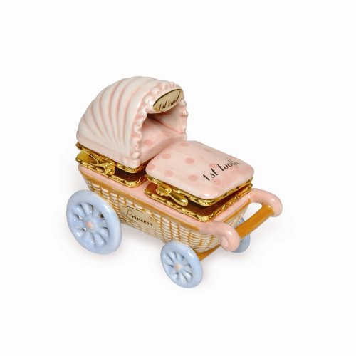 7288577432773 - MUD PIE BABY LITTLE PRINCESS DOUBLE-HINGED CERAMIC TREASURE BOX FOR FIRST TOOTH