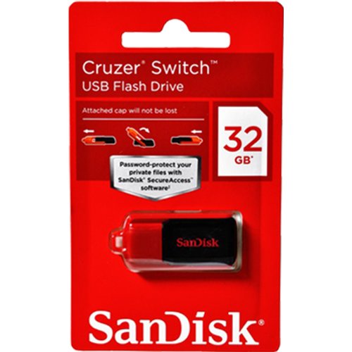 0728892884019 - SANDISK USB 2.0 32 GB CRUZER SWITCH FLASH PEN DRIVE (SDCZ52-032G)