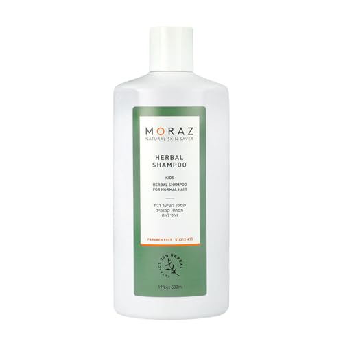 7290012702709 - MORAZ KIDS HERBAL SHAMPOO - TEAR FREE SHAMPOO FOR KIDS - STRENGTHENS HAIR AND ROOTS - ACHILLEA AND CHAMOMILE BLEND WITH LIGHT NATURAL SCENT - 17 OZ