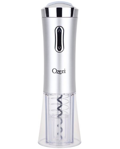 7294204801522 - OZERI NOUVEAUX ELECTRIC WINE OPENER WITH REMOVABLE FREE FOIL CUTTER, REFINED SILVER