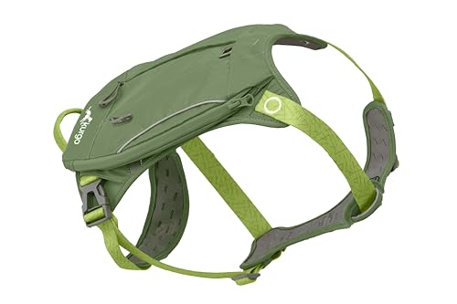 0729849176324 - KURGO CASCADE HARNESS, HIKING BACKPACK FOR DOGS, PET HARNESS WITH BACKPACK FOR CAMPING WITH A DOG (GREEN, SMALL)