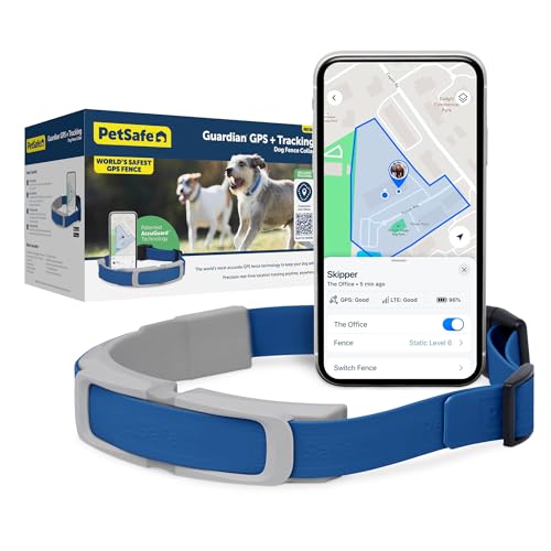 0729849178045 - PETSAFE GUARDIAN GPS + TRACKING DOG FENCE COLLAR – WIRELESS DOG FENCE WITH REAL-TIME TRACKING – WORLD’S MOST RELIABLE GPS FENCE TECHNOLOGY – FOR YARDS LARGER THAN 3/4 ACRES – SUBSCRIPTION REQUIRED