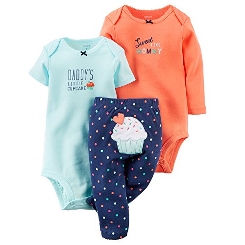 0729910814674 - CARTER'S BABY GIRLS TAKE ME AWAY 3-PIECE LITTLE CHARACTER SET -9 MONTHS -CAPCAKE